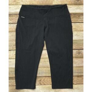 Lole Womens Size S Black Stretch UPF 50+ Athletic Cropped Leggings